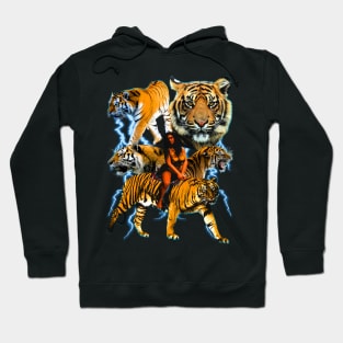 Vintage Tigers 90's y2k Cat Graphic (it has lightning) Hoodie